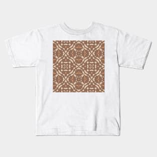 Earthy Tones Textures Navajo , Kilim , Aztec Pattern Kids T-Shirt